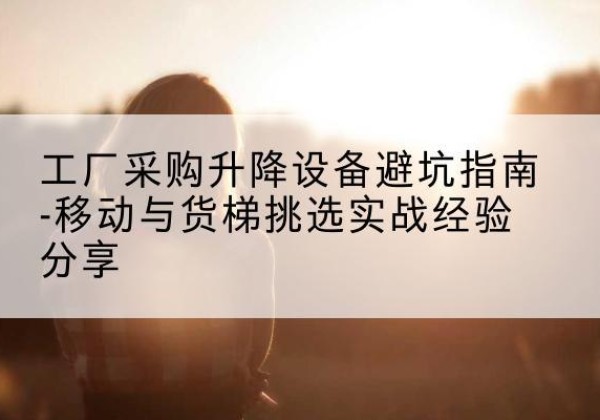 印台移动式升降机怎么选-工厂采购升降设备避坑指南-移动与货梯挑选实战经验分享