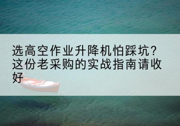 印台高空作业升降机厂家推荐-选高空作业升降机怕踩坑？这份老采购的实战指南请收好